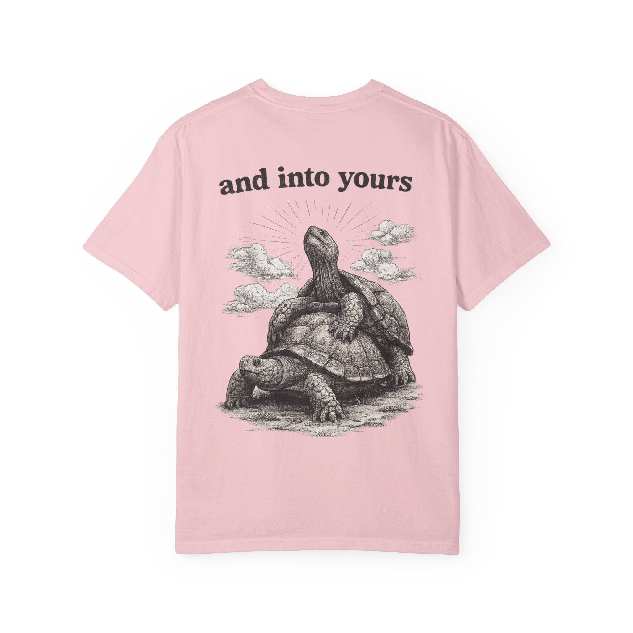 “Just trynna get out of my shell and  into yours” Funny Unisex Garment-Dyed T-shirt