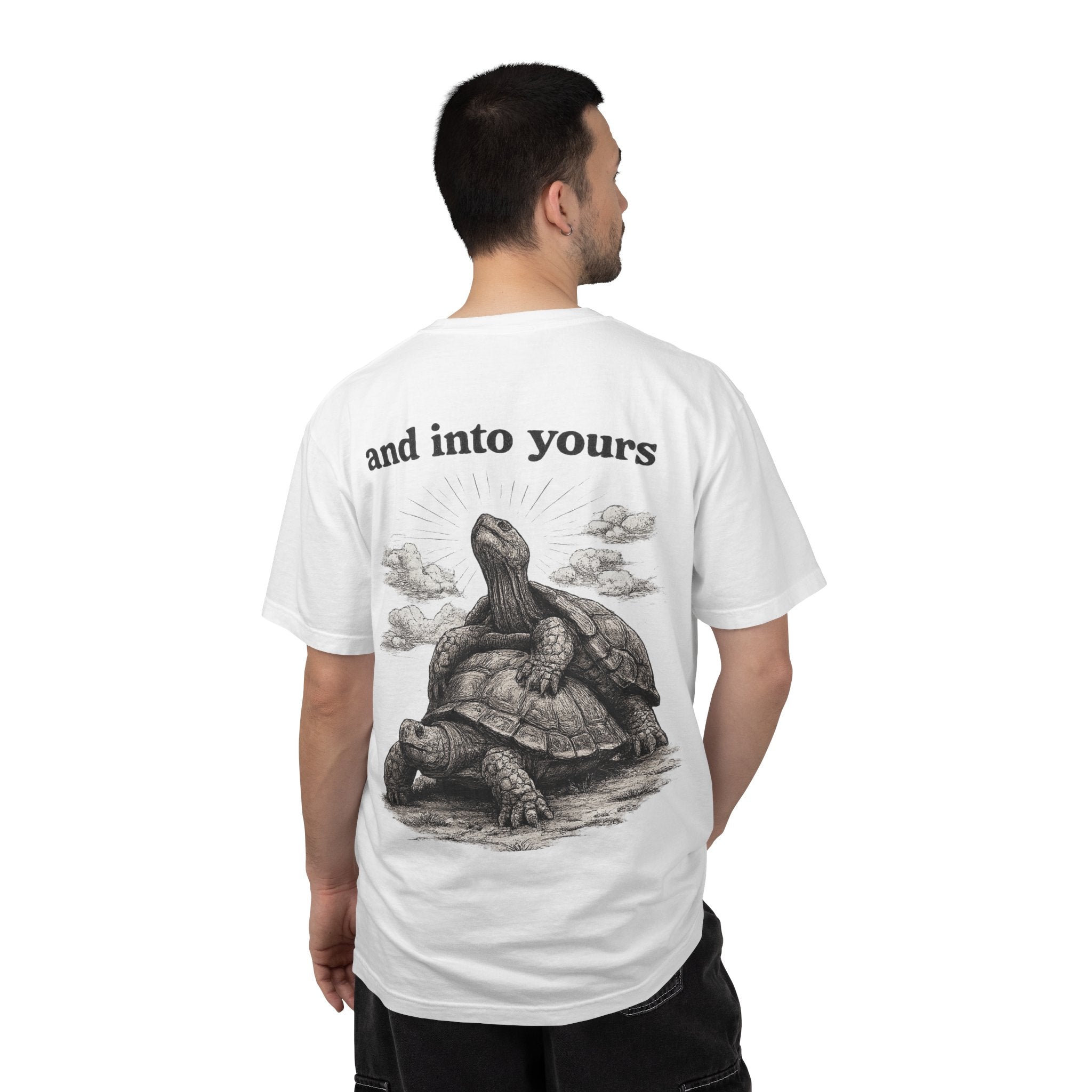 “Just trynna get out of my shell and  into yours” Funny Unisex Garment-Dyed T-shirt