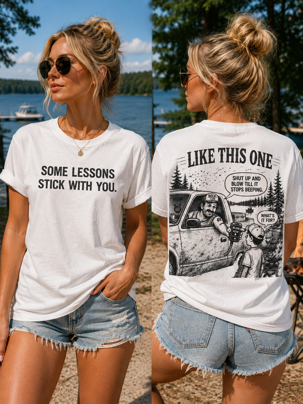 “Some lessons stick with you…” Funny Unisex Short Sleeve Tee