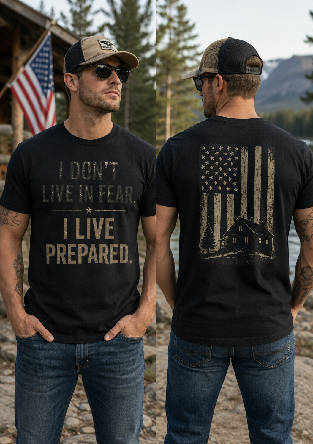 “I don’t live in fear, I live prepared” Unisex Short Sleeve Tee
